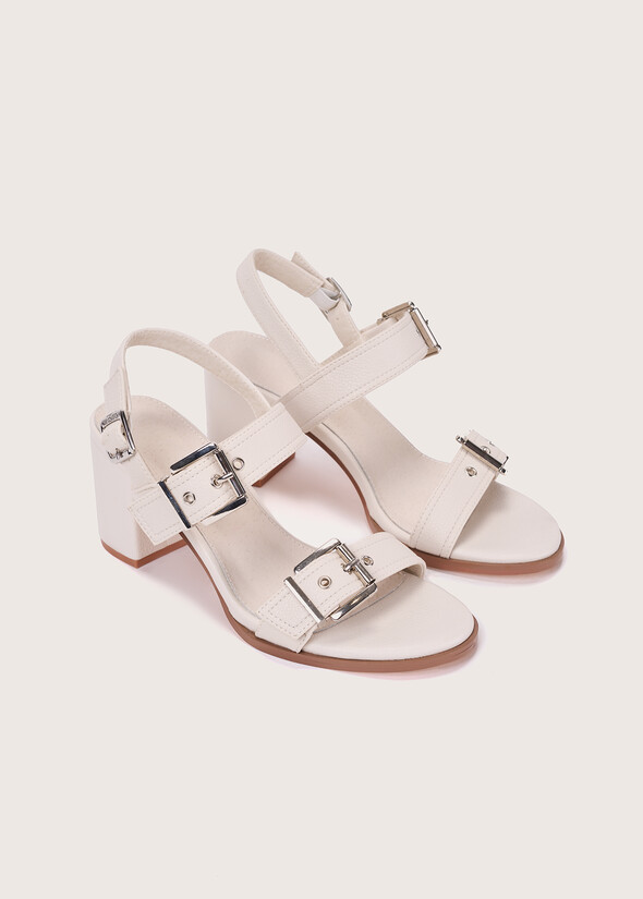 Surly double buckle sandal BEIGE SALINA Woman null