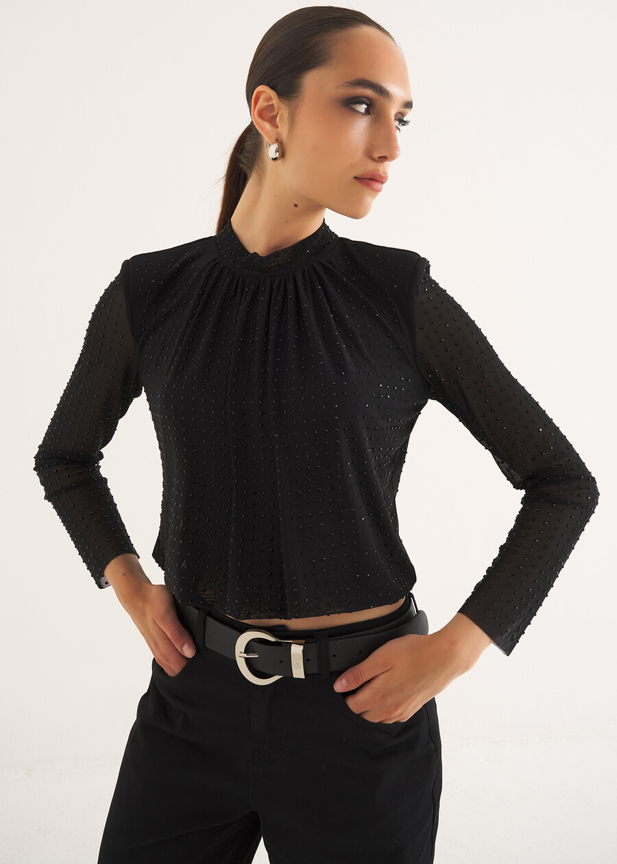 T-shirt Star slim fit NERO BLACK Donna , immagine n. 1