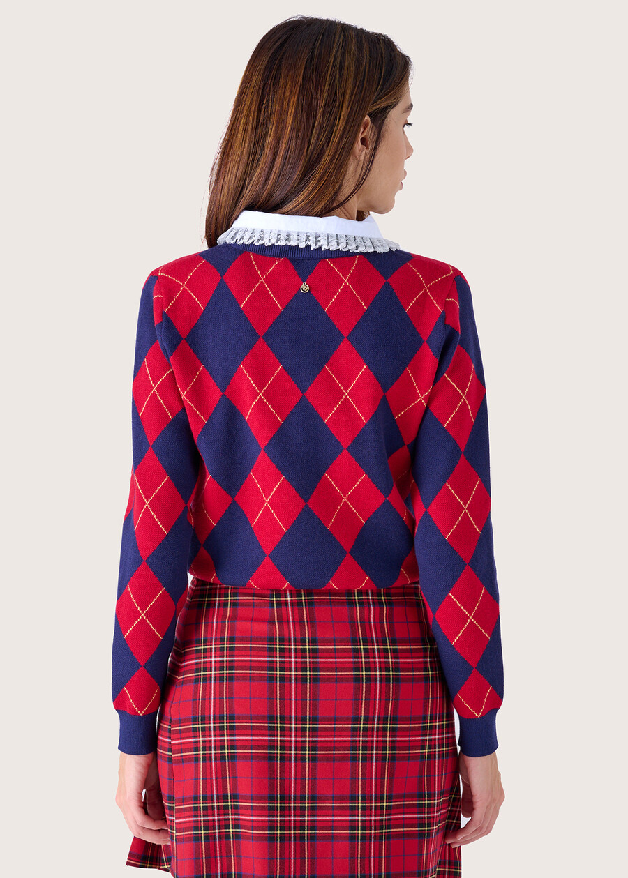 Maglia Maia con motivo a rombi NERO Donna , immagine n. 3