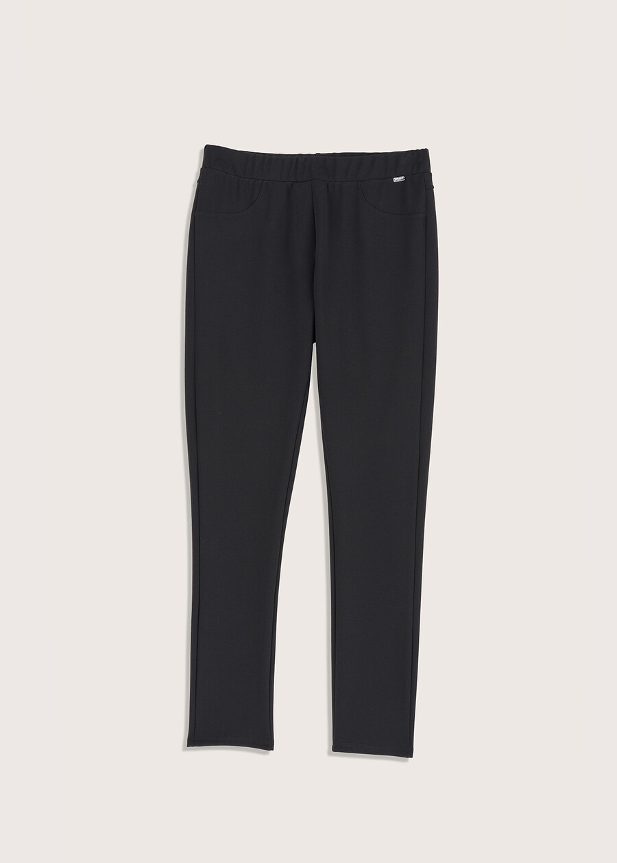 Pantalone Kelly in tessuto screp NERO BLACK Donna , immagine n. 5