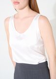 Top Teresa in satin con spallina NERO BLACKBIANCO WHITEBLU Donna immagine n. 2