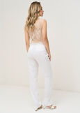 Giorgia-O linen blend trousers ROSABIANCO WHITE Woman image number 5