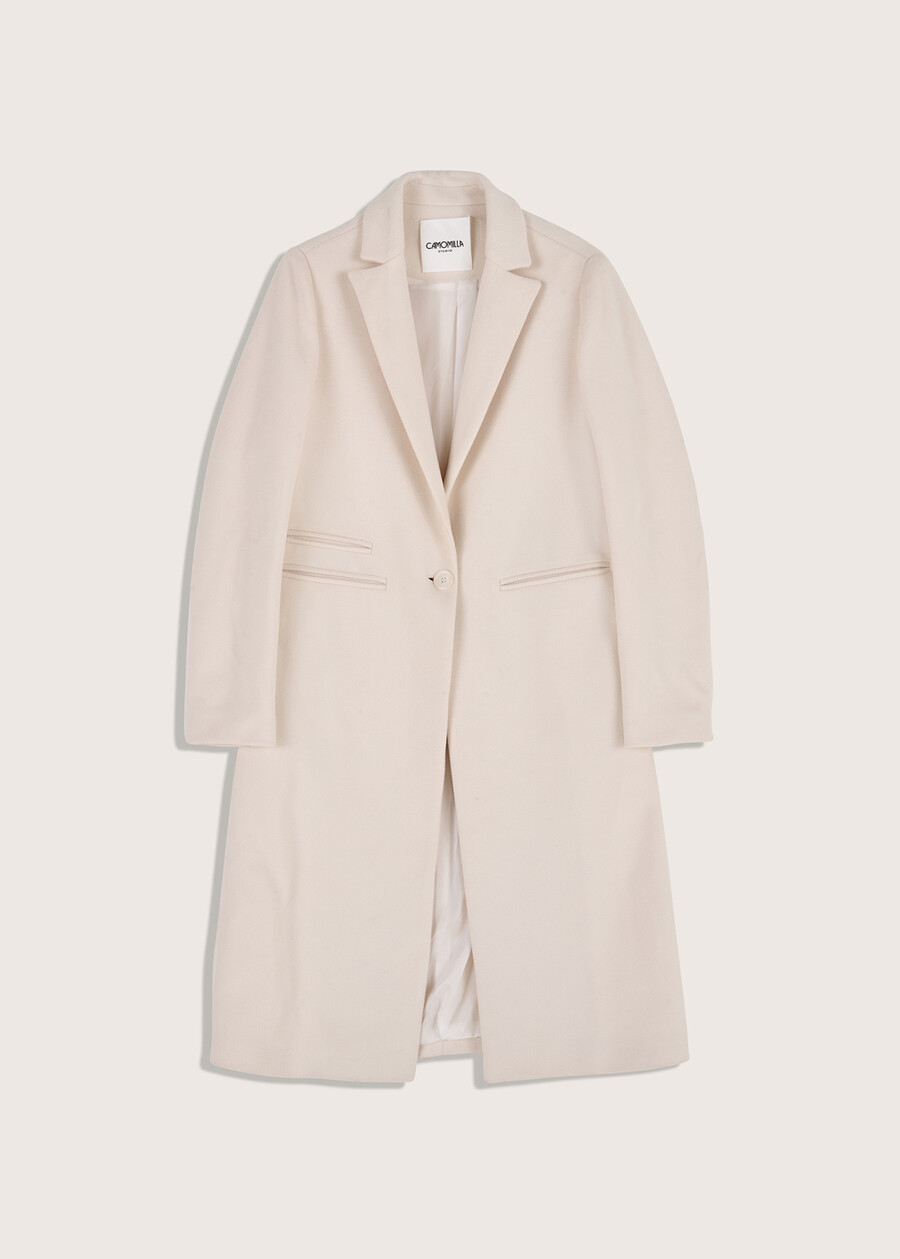 Cappotto in panno Sandra BEIGE LANA Donna , immagine n. 5