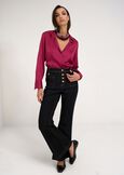 Alessia satin shirt ROSSO BORDEAUXMARRONEVERDE GARDENAZZURO AZZURRO Woman image number 4