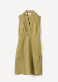 Aysha flared dress in linen and cotton VERDE Woman image number 5