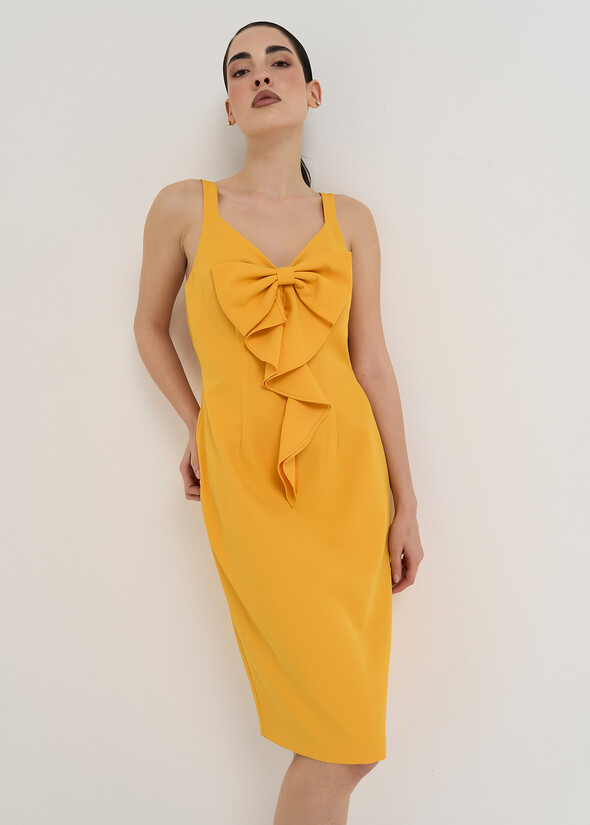Agos dress with maxi bow ARANCIONE Woman null