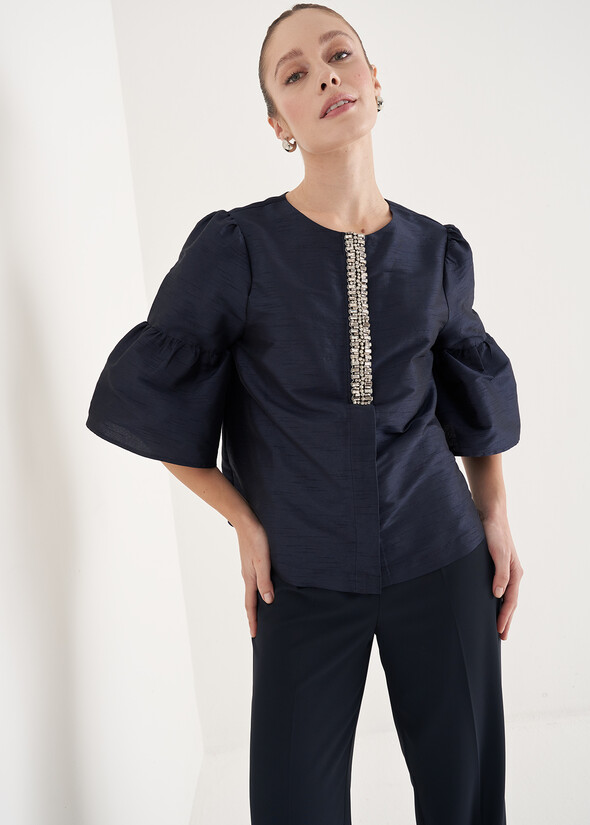 Coras blazer-model shirt BLUE OLTREMARE  Woman null