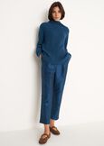 Maglione Miriam collo alto con bottoni BLU LAGUNA Donna immagine n. 4