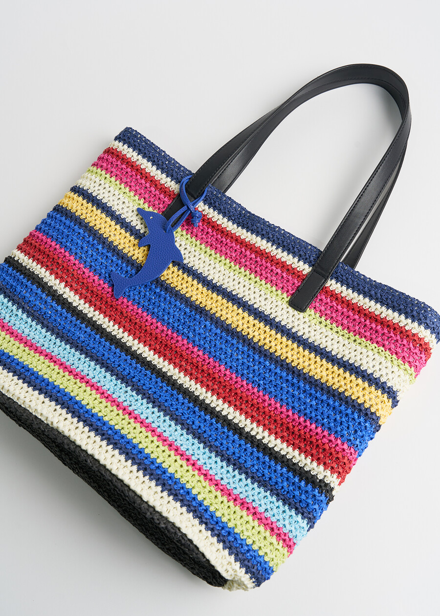 Borsa shopping Brady a righe ROSSO FRAGOLA Donna , immagine n. 5