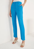 Alice-E linen e viscose trousers BLUMARRONE JAVABIANCO WHITEBLUE TURCHESE Woman image number 4
