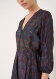 Artur ethnic print wrap dress BLU MIDNIGHTVIOLA VINACCIA Woman image number 3