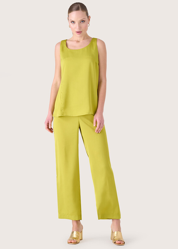 Pantalone Pio in crepe VERDE LIME Donna null