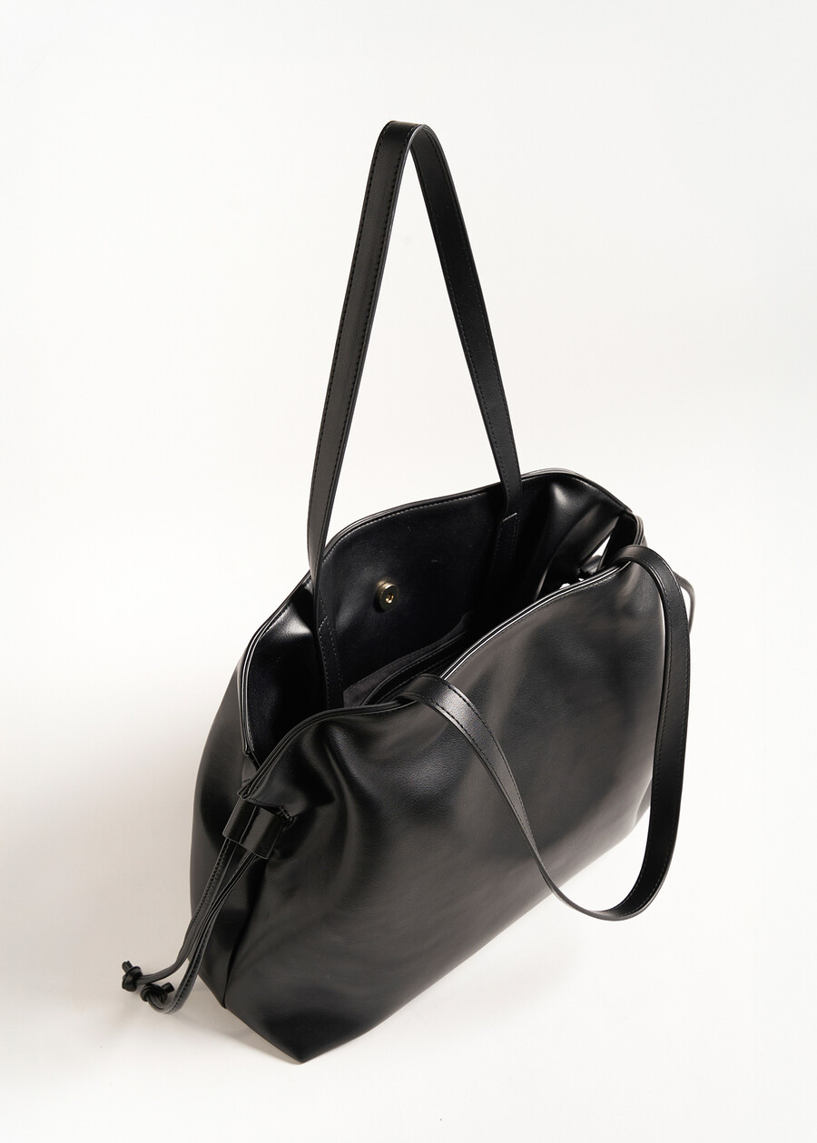 Shopping Bethel in ecopelle NERO BLACKMARRONE FANGO Donna , immagine n. 3