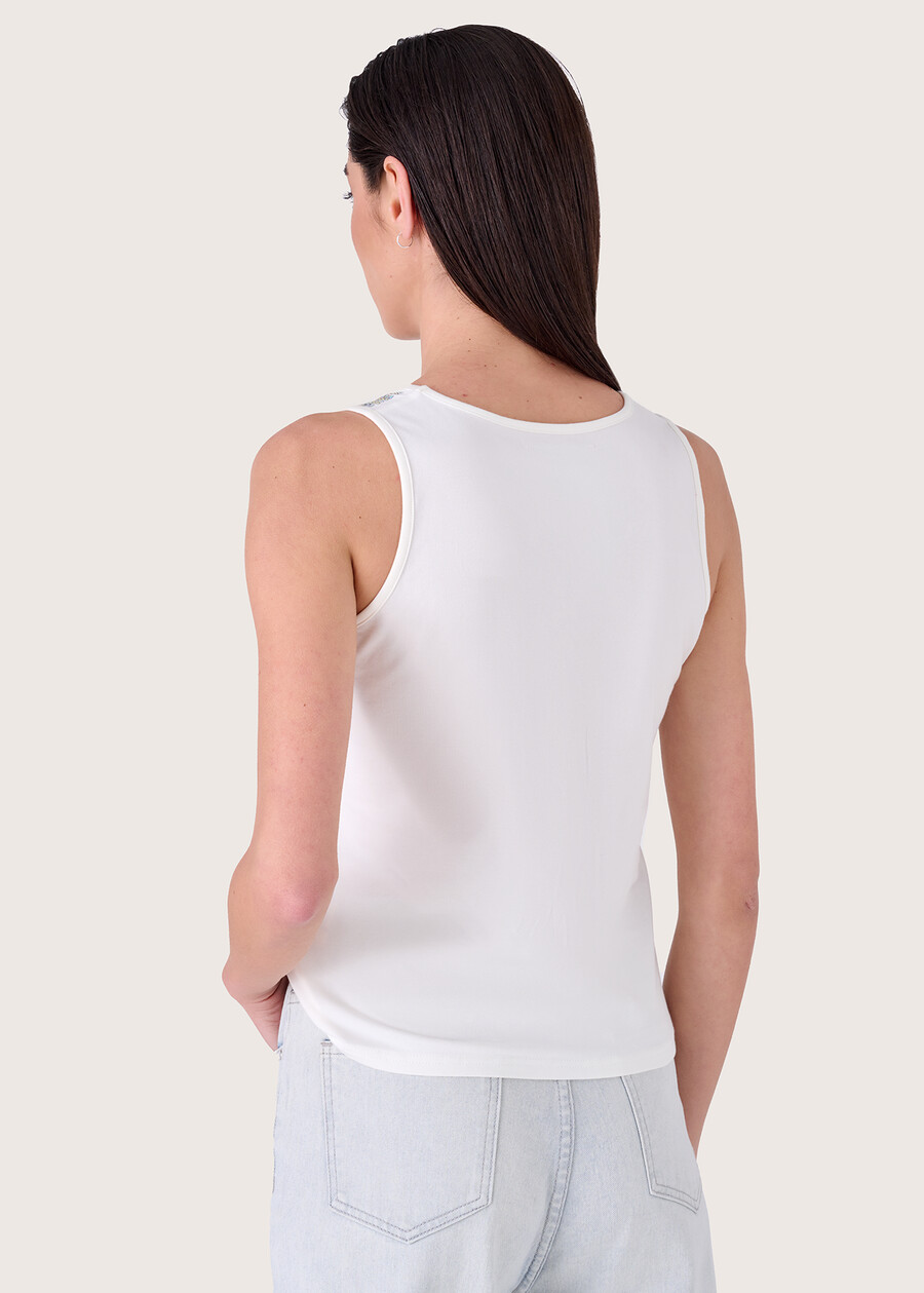 Top They con cristalli BIANCO Donna , immagine n. 3