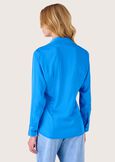 Alessia satin shirt BLUVERDE LIMEBEIG NAVAJOBLUE OLTREMARE  Woman image number 4