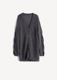 Cardigan Cassy lungo scollo a V GRIGIO Donna immagine n. 5