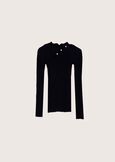 Maglia Secret con perle NERO BLACK Donna immagine n. 4