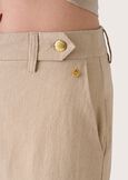 Babila linen and cotton blend Bermuda shorts BEIGE SAFARIBLU AVION Woman image number 3