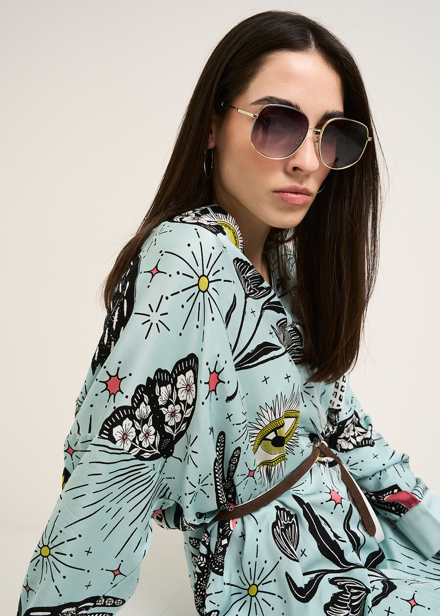 Occhiali da sole con montatura in metallo e lenti GOLD Donna , immagine n. 1