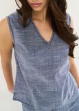 Top Taigo basic con scollo a V DENIM Donna immagine n. 2