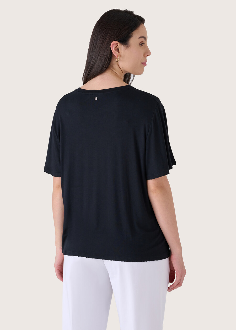 T-shirt Sunti in ecovero NERO BLACK Donna , immagine n. 3