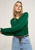 Maglia Meg in filo a scollo a V VERDE GARDEN Donna immagine n. 1