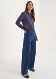 Pantalone Dannie in denim di cotone BIANCO WHITEDENIM DARK DENIM Donna immagine n. 1