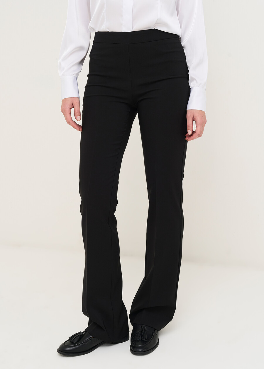 Pantaloni Victoria svasati tessuto tecnico NERO BLACK Donna , immagine n. 2