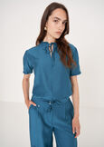 Blusa Babus in viscosa MARRONEBLU OTTANIO Donna immagine n. 1