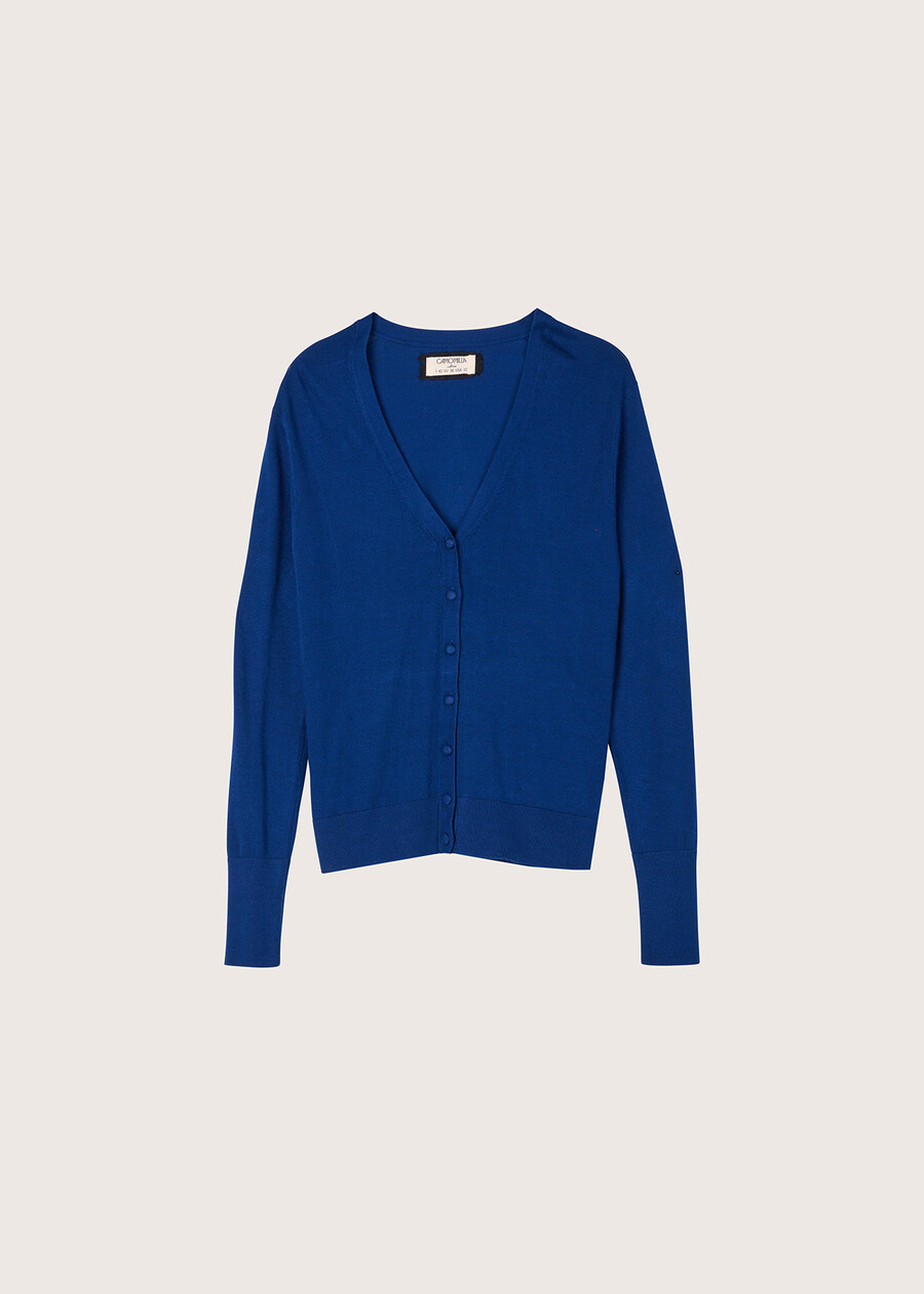 Cardigan Claire in maglia BLU LAGUNAVERDE AVOCADO Donna , immagine n. 4