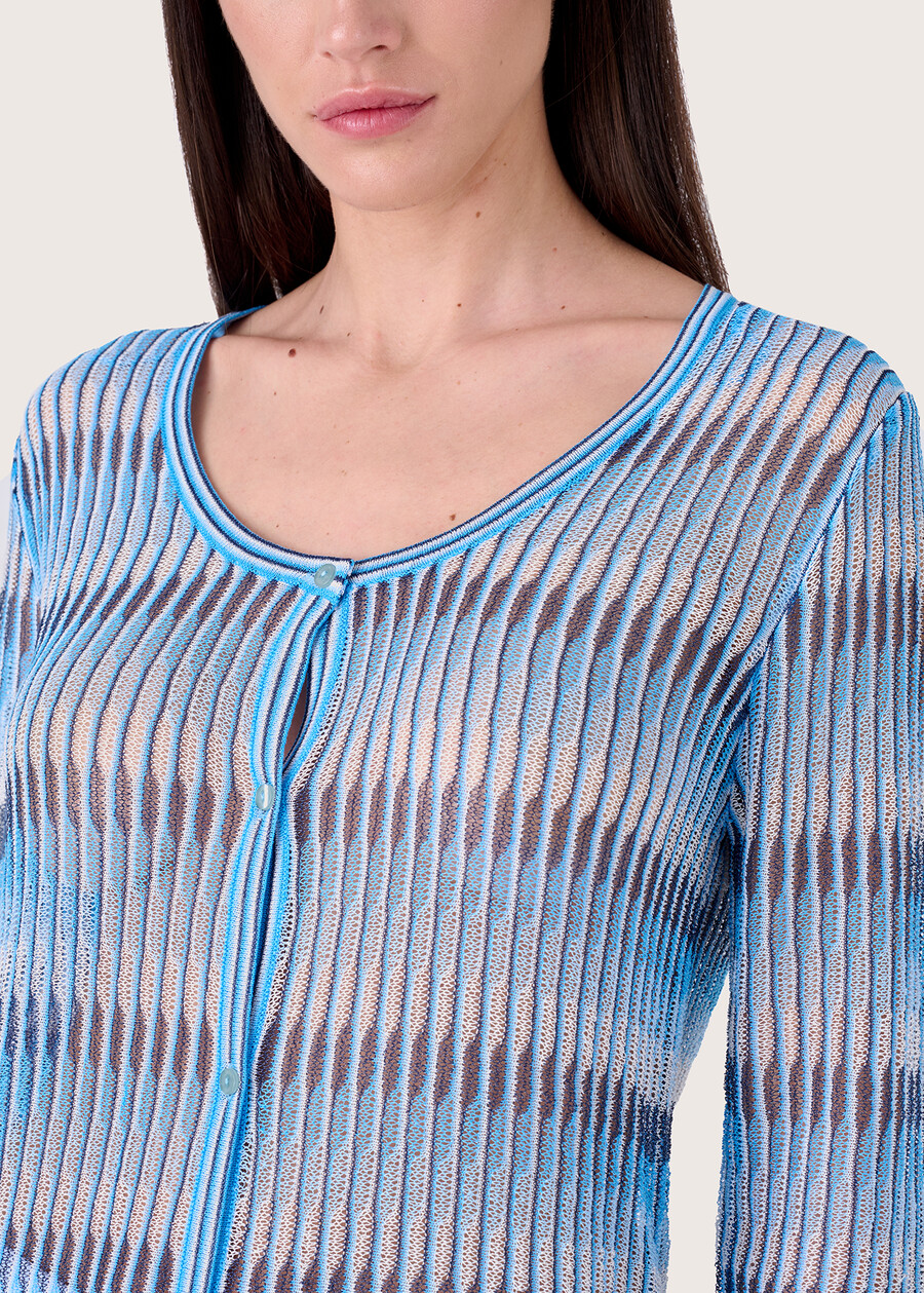 Tracey yarn cardigan BLU ABISSO Woman , image number 2