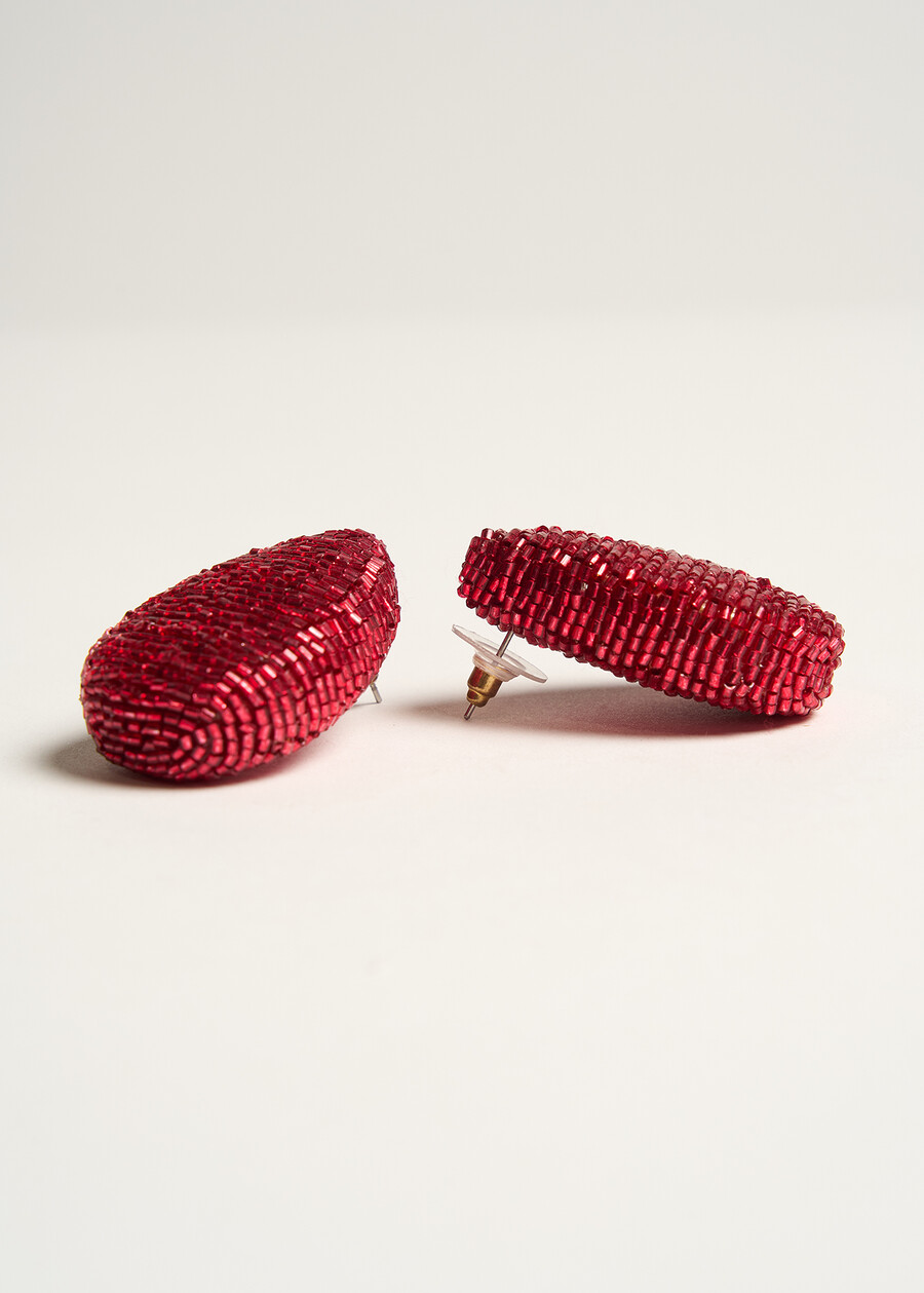 Orecchini Geky a goccia con perline ROSSO Donna , immagine n. 3