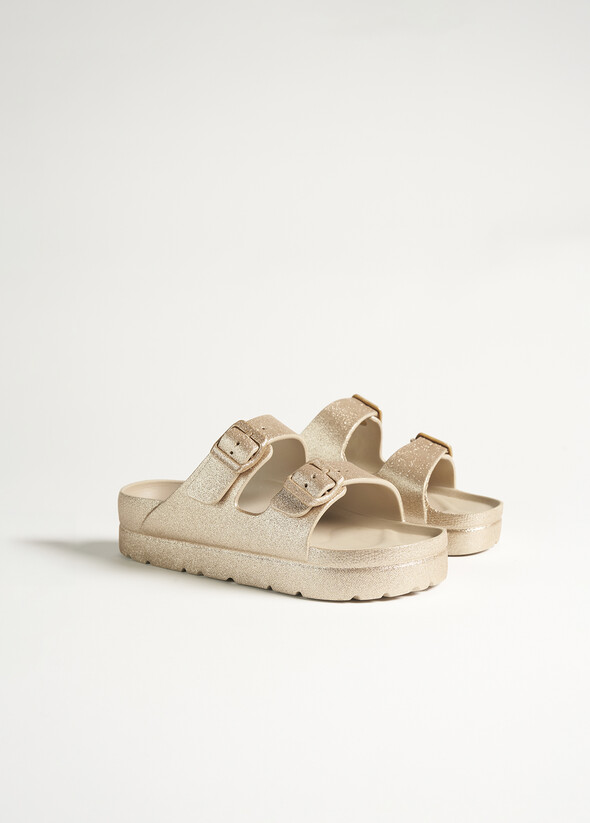 Sandalo Siria in gomma GOLD Donna null
