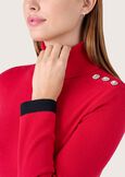 Mayra jersey with strass ROSSO PAPAVERO Woman image number 2