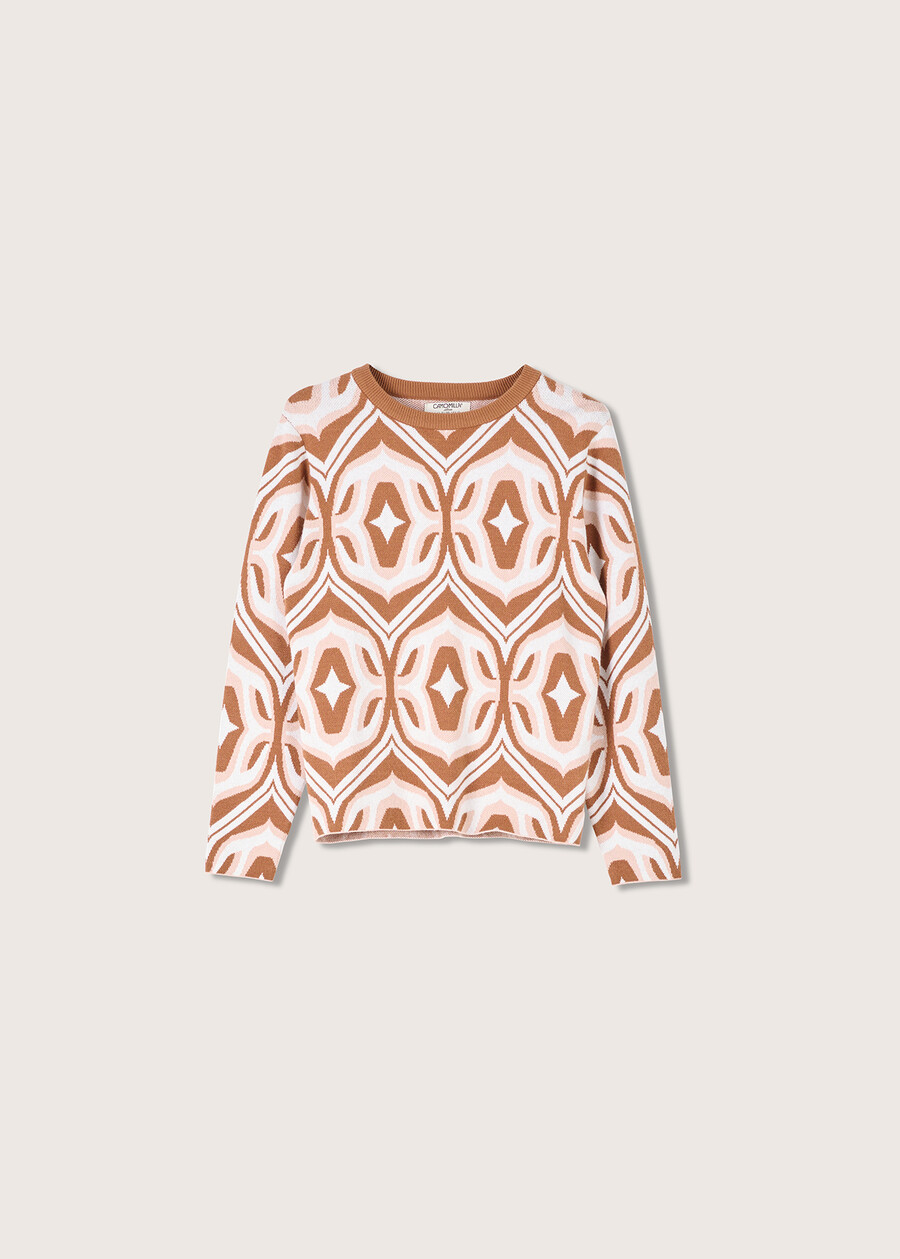 Maglia Men con stampa jacquard MARRONE TIERRA Donna , immagine n. 4