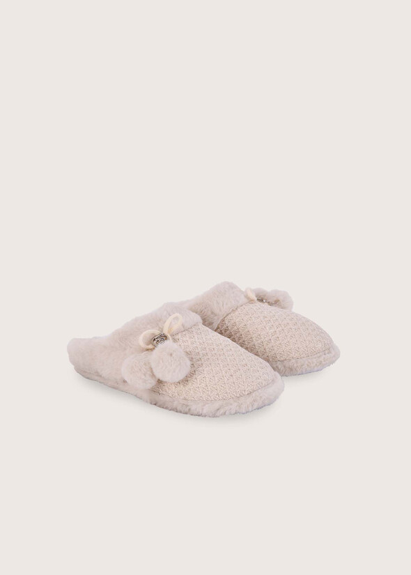 Pantofole Pris in ciniglia BEIGE GESSOROSA BOUQUET Donna null
