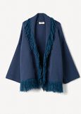 Mantella Micaela con frange BLU MIDNIGHTVIOLA VINACCIA Donna immagine n. 4