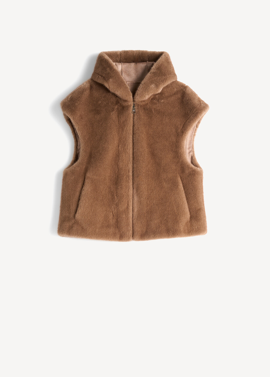 Gerwin faux fur vest MARRONE Woman , image number 5