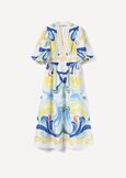 Angelina Mediterranean Print Dress BIANCO WHITE Woman image number 5