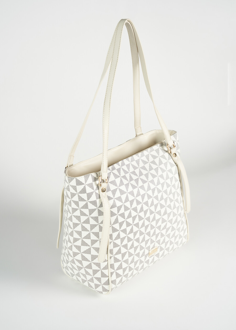 Borsa shopping Bely in ecopelle BIANCO BURRO Donna , immagine n. 2