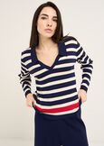 Miriam knit sweater with polo collar BLU Woman image number 1