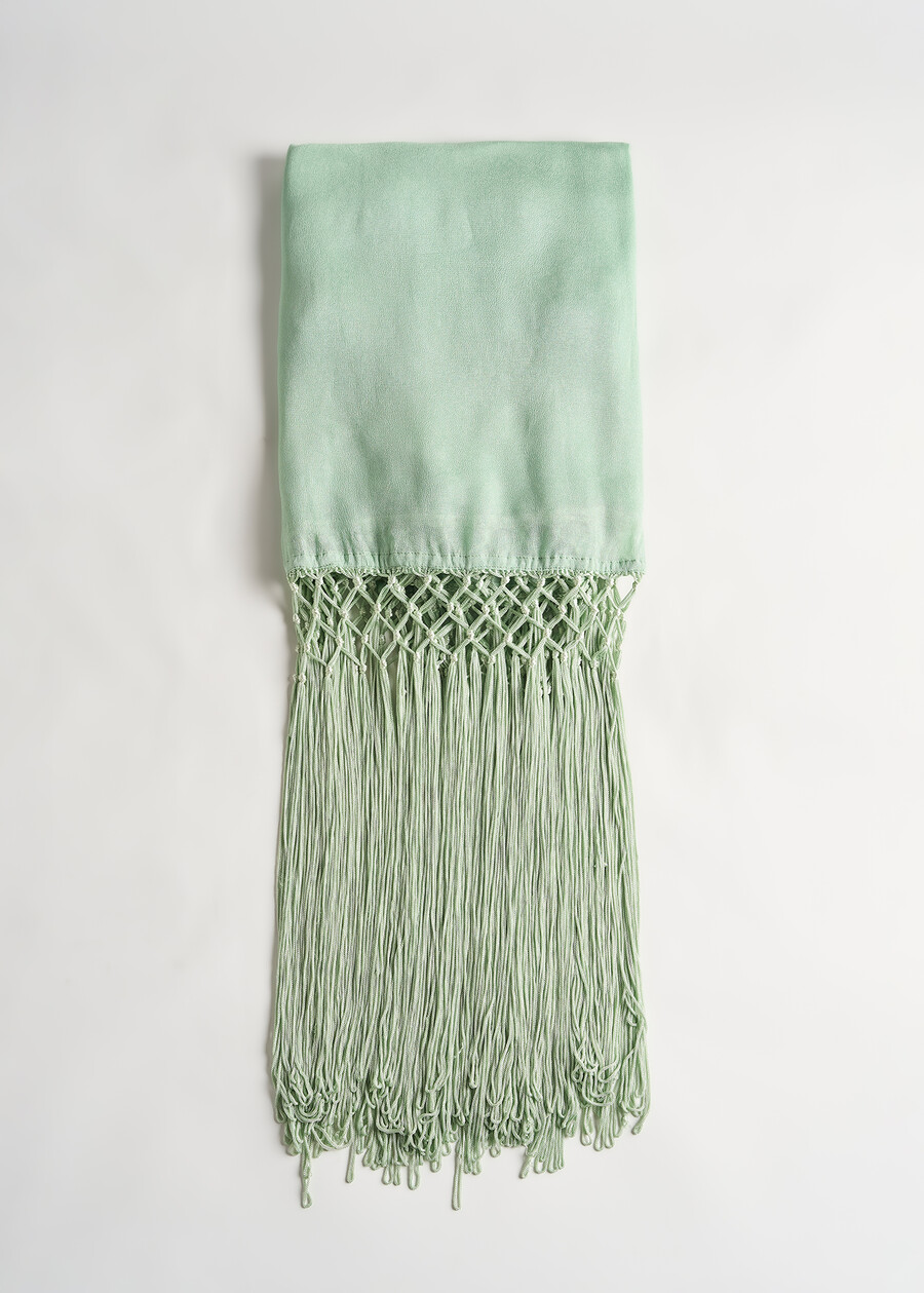 Stola Sanny viscosa e frange VERDE Donna , immagine n. 1