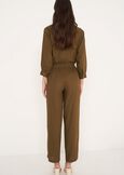 Pantaloni Penny in viscosa e lino
 BEIGE DOESKIN VERDE ALGA Donna immagine n. 4