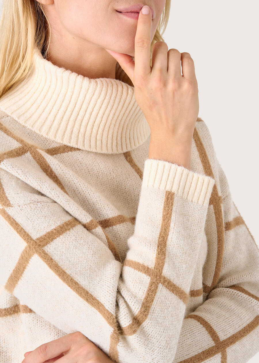 Maglia Marlyn a collo alto BEIGE LANA Donna , immagine n. 2