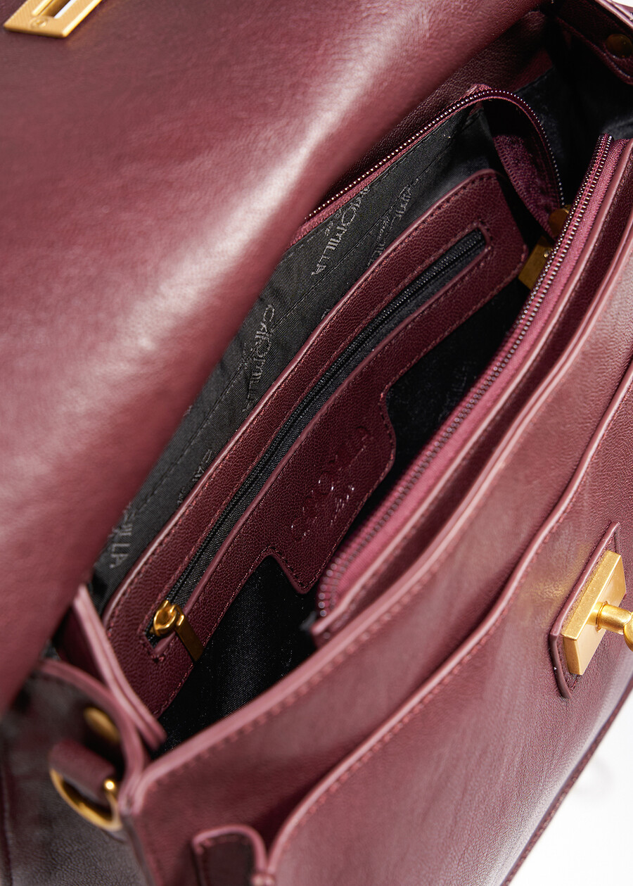 Blinny satchel-style faux leather bag NERO BLACKROSSO CHIANTI Woman , image number 2