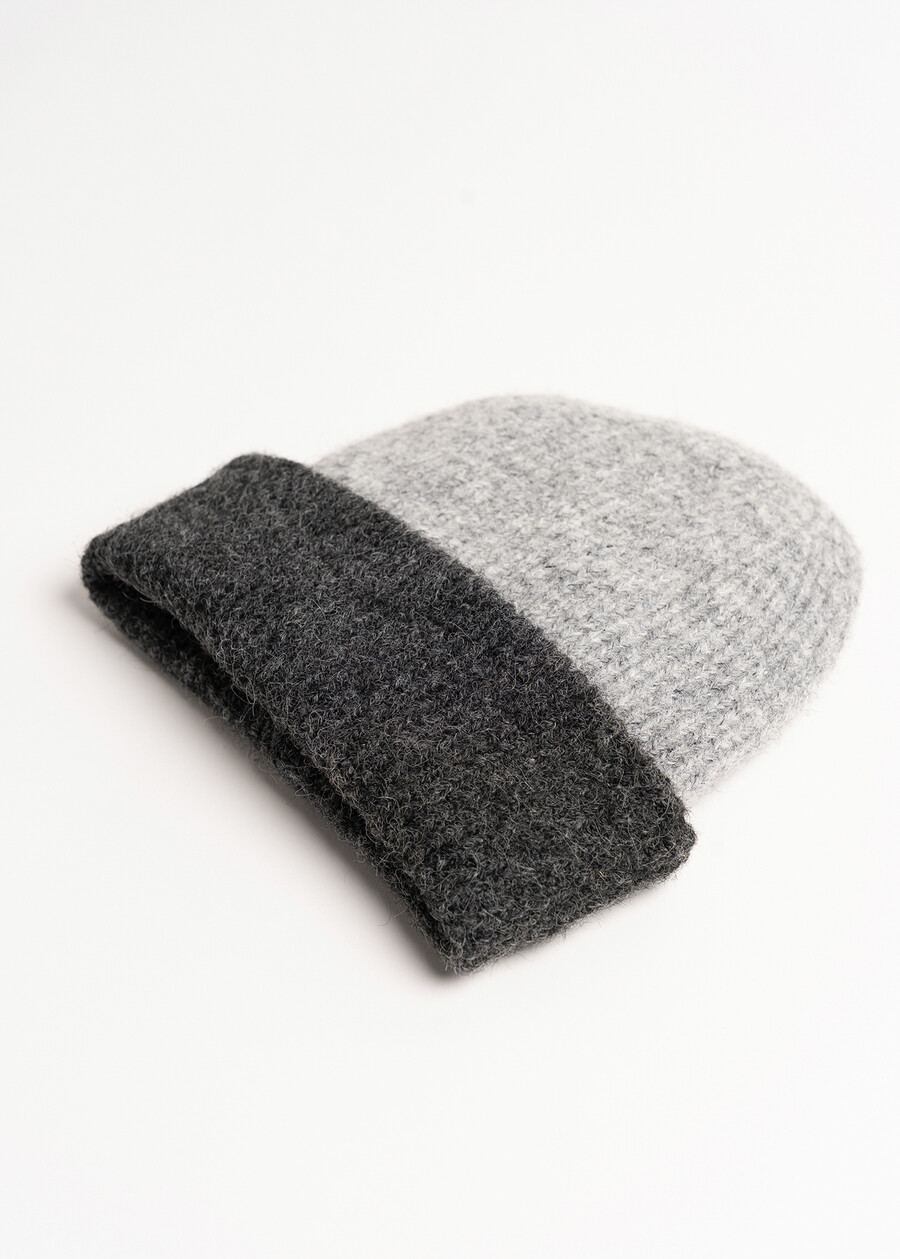 Cuffia Camy con risvolto a contrasto VIOLA PURPLEGRIGIO CENERE Donna , immagine n. 2