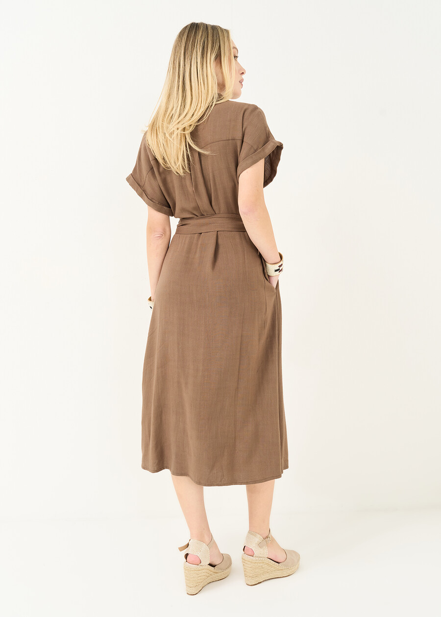 Abito midi chemisier Aron MARRONE Donna , immagine n. 4
