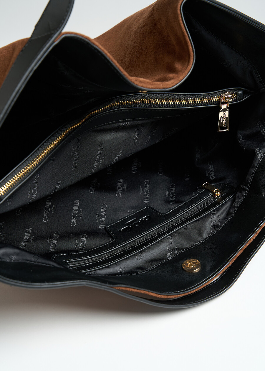 Blackey faux-suede shopping bag MARRONE CARAMELLO Woman , image number 5