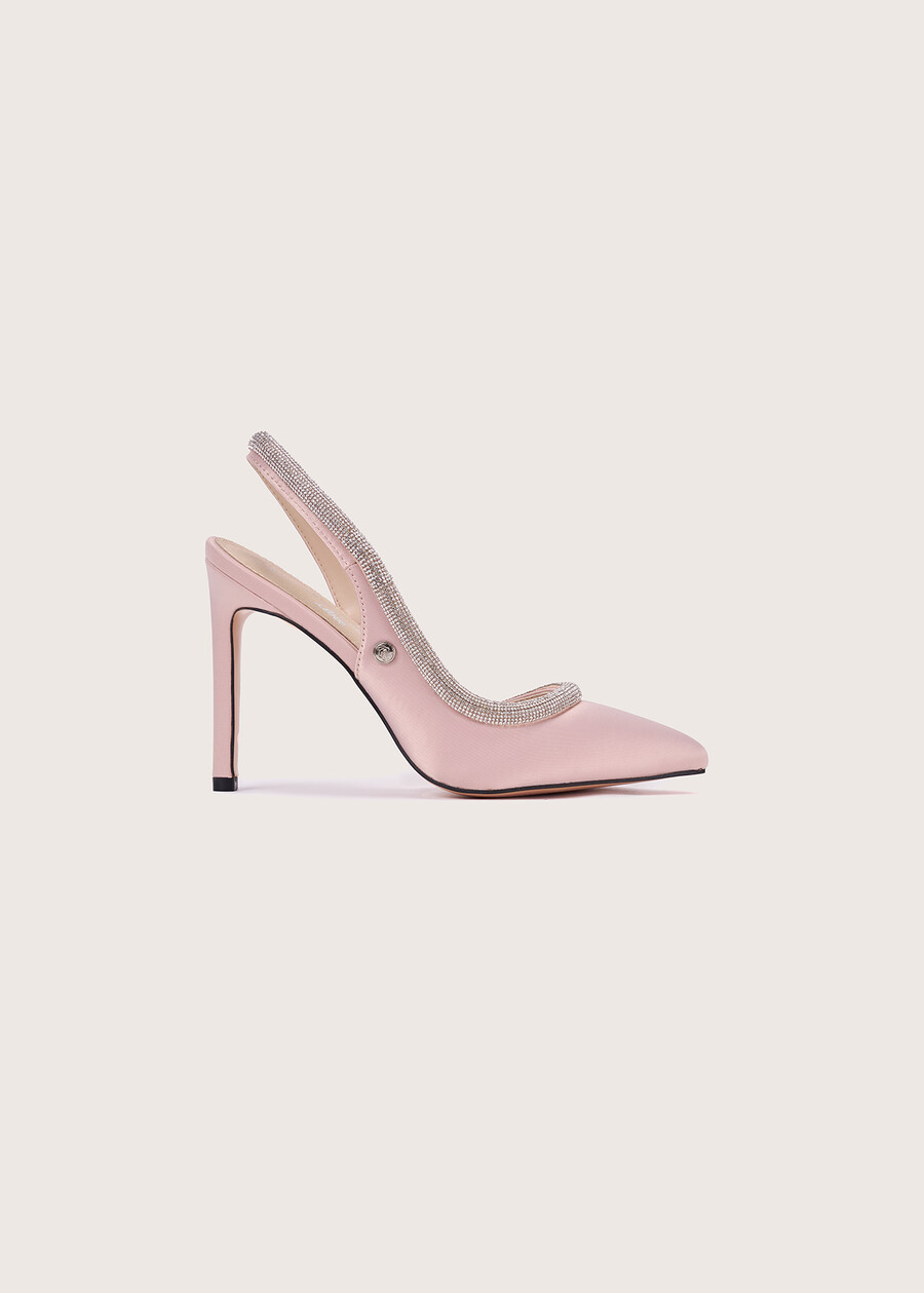 Sandalo décolleté Syd in satin ROSA SILK Donna , immagine n. 3
