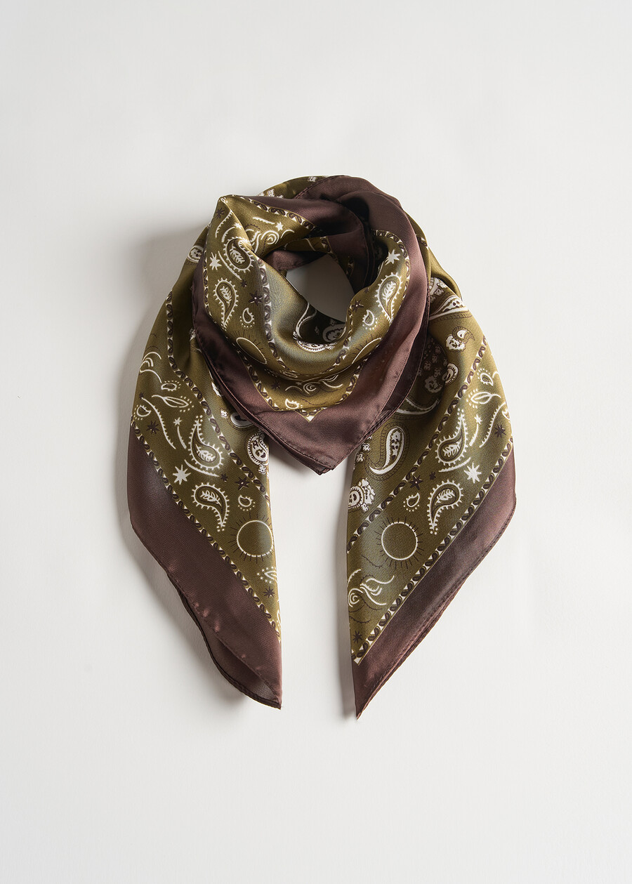 IDEA REGALO KIT FOULARD FANTASIA BANDANA VERDE E P VERDE Donna , immagine n. 2